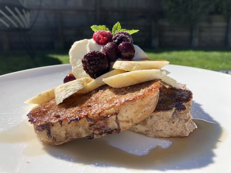 Hot Cross Bun French Toast